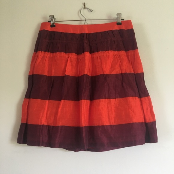 LOFT Purple/Coral A-Line Skirt - Picture 4 of 7